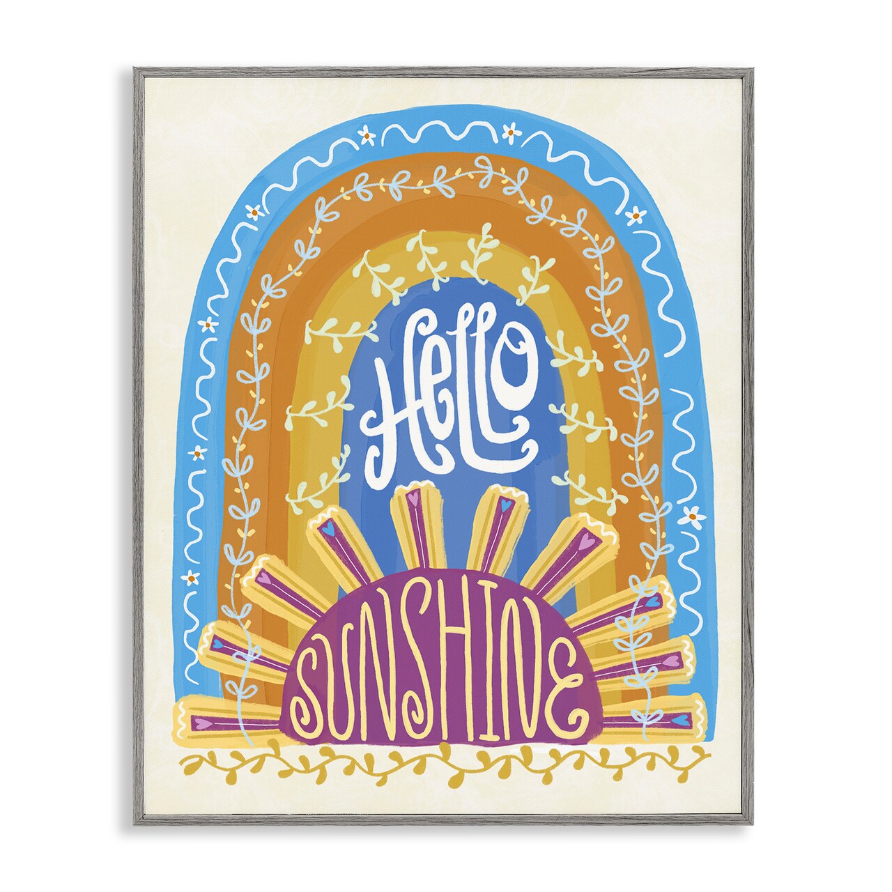 Stupell Industries Boho Hello Sunshine Framed Giclee, design by Connie Summers